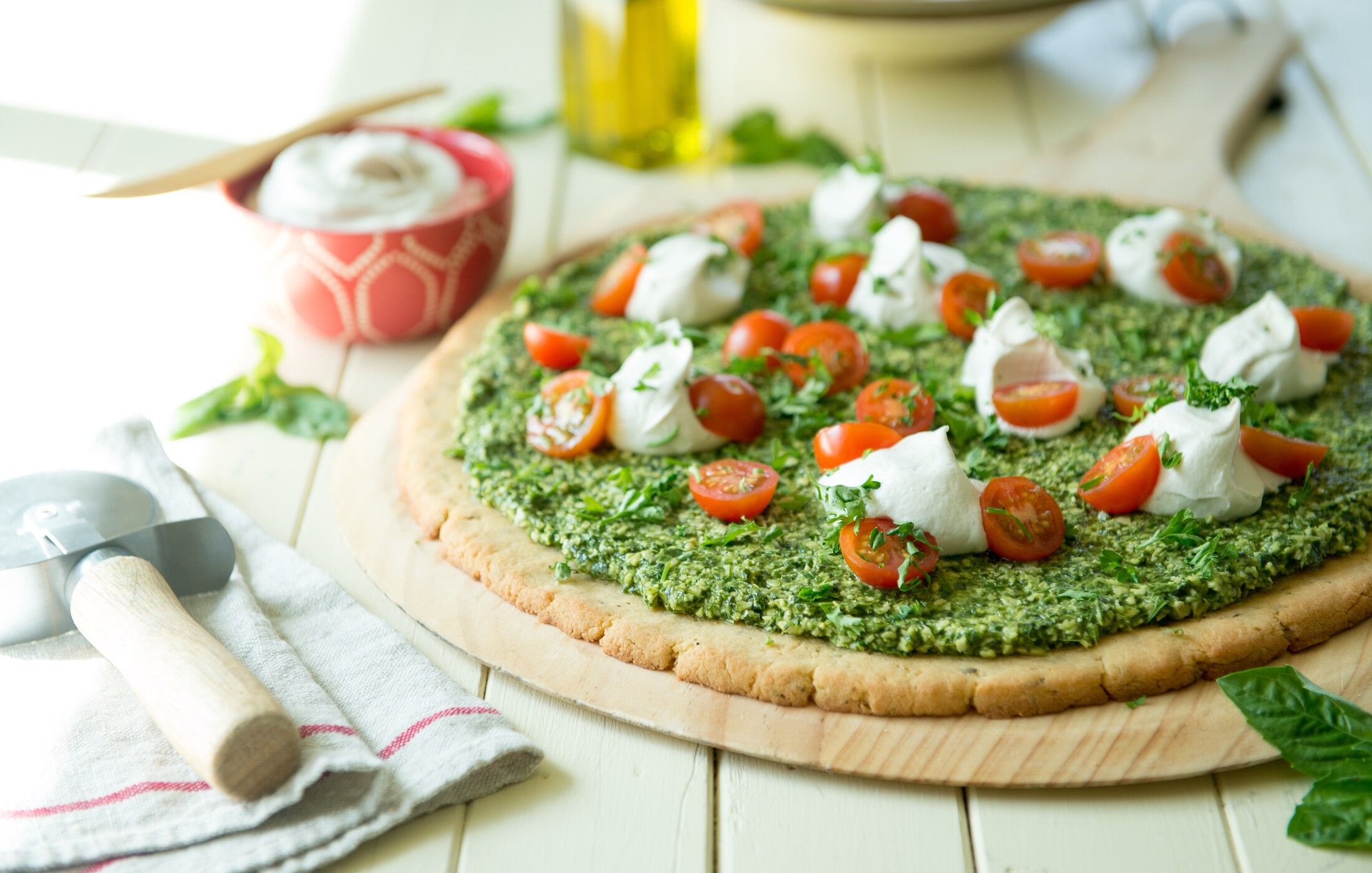 Herbed Almond Pizza Crust